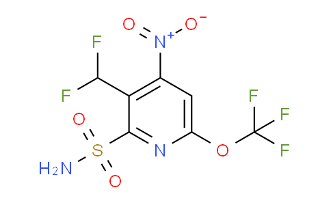 3-(Difluoromethyl)-4-nitro-6-(trifluoromethoxy)pyridine-2-sulfonamide