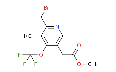 Methyl 2-(bromomethyl)-3-methyl-4-(trifluoromethoxy)pyridine-5-acetate