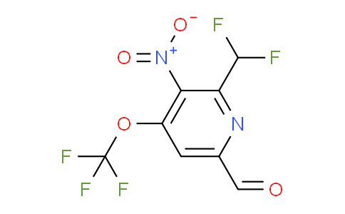 2-(Difluoromethyl)-3-nitro-4-(trifluoromethoxy)pyridine-6-carboxaldehyde