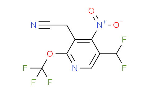 5-(Difluoromethyl)-4-nitro-2-(trifluoromethoxy)pyridine-3-acetonitrile