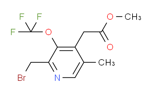 Methyl 2-(bromomethyl)-5-methyl-3-(trifluoromethoxy)pyridine-4-acetate