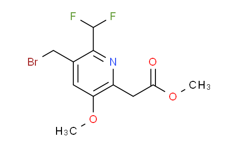 Methyl 3-(bromomethyl)-2-(difluoromethyl)-5-methoxypyridine-6-acetate