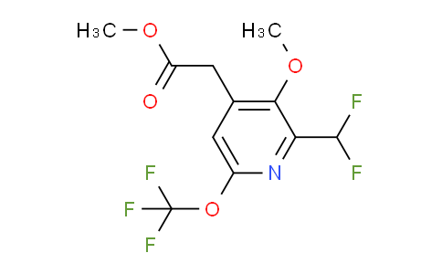 Methyl 2-(difluoromethyl)-3-methoxy-6-(trifluoromethoxy)pyridine-4-acetate