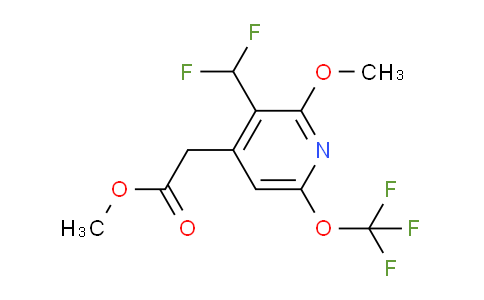 Methyl 3-(difluoromethyl)-2-methoxy-6-(trifluoromethoxy)pyridine-4-acetate