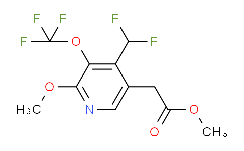 Methyl 4-(difluoromethyl)-2-methoxy-3-(trifluoromethoxy)pyridine-5-acetate