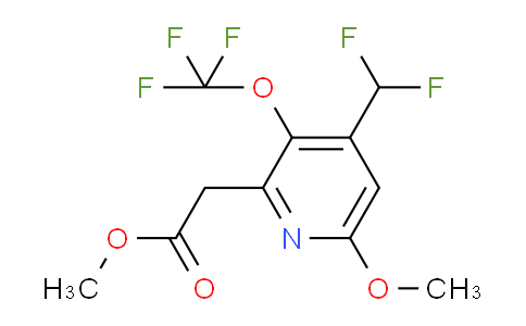 Methyl 4-(difluoromethyl)-6-methoxy-3-(trifluoromethoxy)pyridine-2-acetate