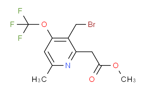 Methyl 3-(bromomethyl)-6-methyl-4-(trifluoromethoxy)pyridine-2-acetate