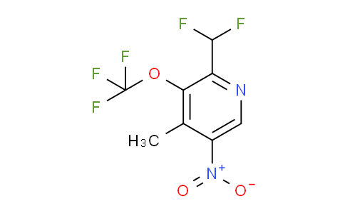 2-(Difluoromethyl)-4-methyl-5-nitro-3-(trifluoromethoxy)pyridine