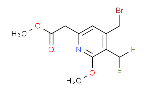 Methyl 4-(bromomethyl)-3-(difluoromethyl)-2-methoxypyridine-6-acetate