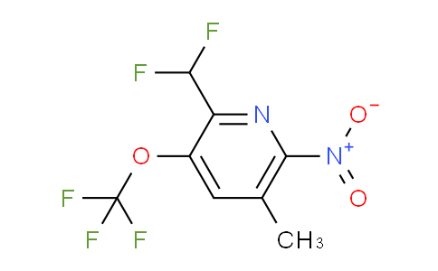 2-(Difluoromethyl)-5-methyl-6-nitro-3-(trifluoromethoxy)pyridine