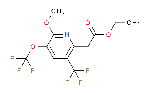 Ethyl 2-methoxy-3-(trifluoromethoxy)-5-(trifluoromethyl)pyridine-6-acetate