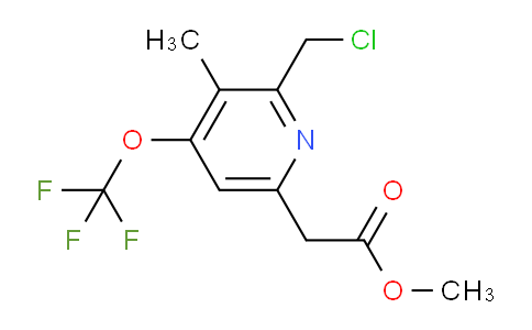 Methyl 2-(chloromethyl)-3-methyl-4-(trifluoromethoxy)pyridine-6-acetate