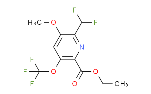 Ethyl 2-(difluoromethyl)-3-methoxy-5-(trifluoromethoxy)pyridine-6-carboxylate