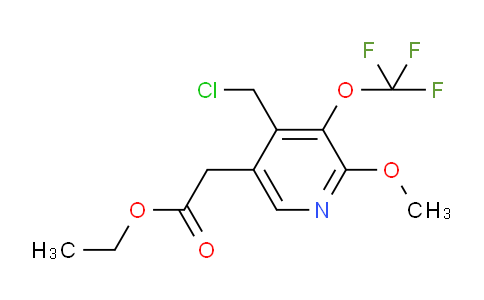Ethyl 4-(chloromethyl)-2-methoxy-3-(trifluoromethoxy)pyridine-5-acetate