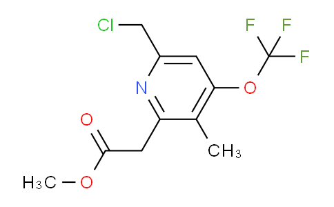 Methyl 6-(chloromethyl)-3-methyl-4-(trifluoromethoxy)pyridine-2-acetate