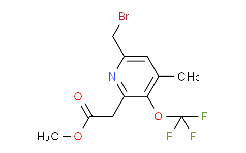Methyl 6-(bromomethyl)-4-methyl-3-(trifluoromethoxy)pyridine-2-acetate