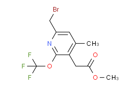 Methyl 6-(bromomethyl)-4-methyl-2-(trifluoromethoxy)pyridine-3-acetate