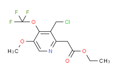 Ethyl 3-(chloromethyl)-5-methoxy-4-(trifluoromethoxy)pyridine-2-acetate