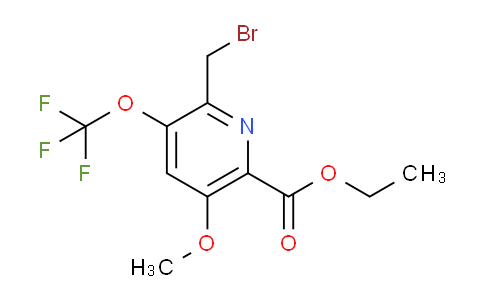 Ethyl 2-(bromomethyl)-5-methoxy-3-(trifluoromethoxy)pyridine-6-carboxylate