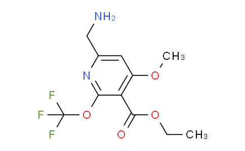 Ethyl 6-(aminomethyl)-4-methoxy-2-(trifluoromethoxy)pyridine-3-carboxylate