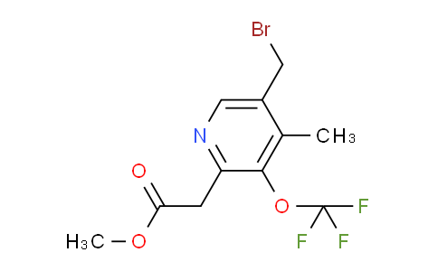 Methyl 5-(bromomethyl)-4-methyl-3-(trifluoromethoxy)pyridine-2-acetate