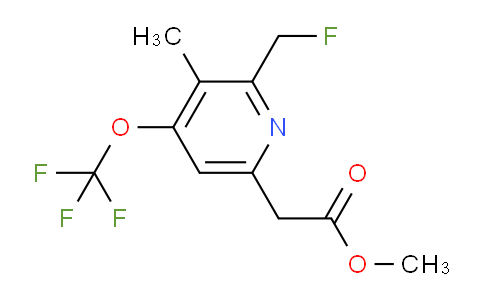 Methyl 2-(fluoromethyl)-3-methyl-4-(trifluoromethoxy)pyridine-6-acetate