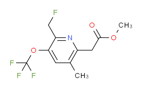 Methyl 2-(fluoromethyl)-5-methyl-3-(trifluoromethoxy)pyridine-6-acetate