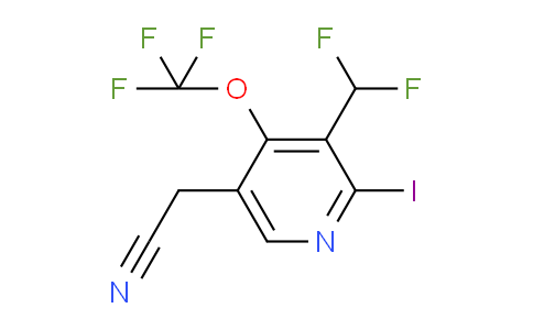 3-(Difluoromethyl)-2-iodo-4-(trifluoromethoxy)pyridine-5-acetonitrile