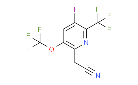 3-Iodo-5-(trifluoromethoxy)-2-(trifluoromethyl)pyridine-6-acetonitrile