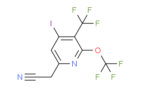 4-Iodo-2-(trifluoromethoxy)-3-(trifluoromethyl)pyridine-6-acetonitrile