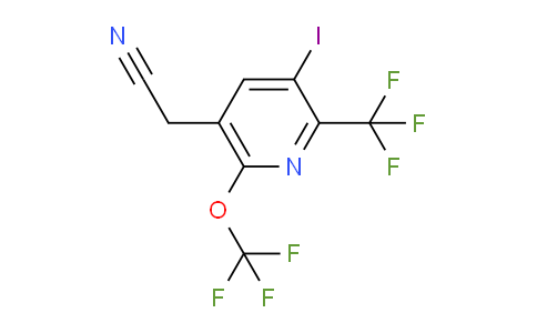 AM210999 | 1804355-18-7 | 3-Iodo-6-(trifluoromethoxy)-2-(trifluoromethyl)pyridine-5-acetonitrile