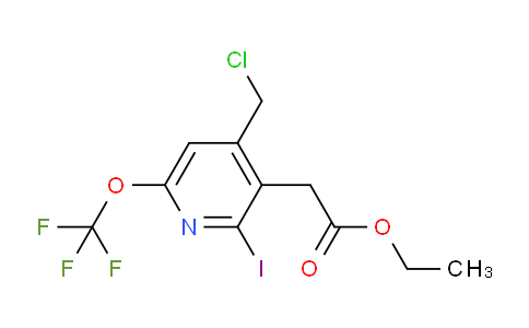 Ethyl 4-(chloromethyl)-2-iodo-6-(trifluoromethoxy)pyridine-3-acetate