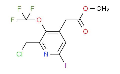 Methyl 2-(chloromethyl)-6-iodo-3-(trifluoromethoxy)pyridine-4-acetate