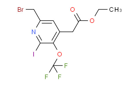 Ethyl 6-(bromomethyl)-2-iodo-3-(trifluoromethoxy)pyridine-4-acetate