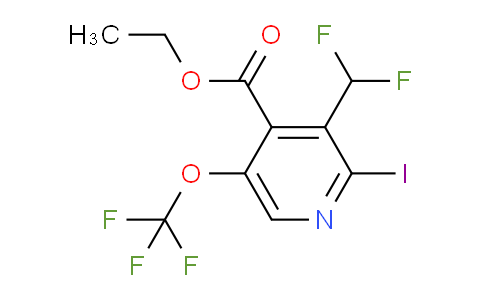 Ethyl 3-(difluoromethyl)-2-iodo-5-(trifluoromethoxy)pyridine-4-carboxylate