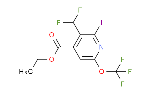 Ethyl 3-(difluoromethyl)-2-iodo-6-(trifluoromethoxy)pyridine-4-carboxylate