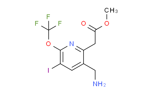 Methyl 3-(aminomethyl)-5-iodo-6-(trifluoromethoxy)pyridine-2-acetate