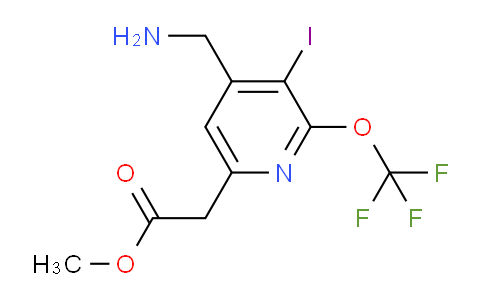 Methyl 4-(aminomethyl)-3-iodo-2-(trifluoromethoxy)pyridine-6-acetate