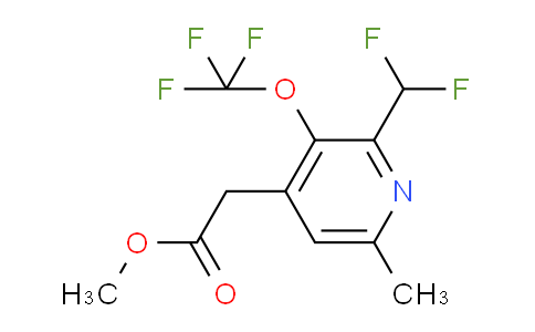 Methyl 2-(difluoromethyl)-6-methyl-3-(trifluoromethoxy)pyridine-4-acetate