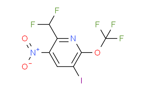 2-(Difluoromethyl)-5-iodo-3-nitro-6-(trifluoromethoxy)pyridine