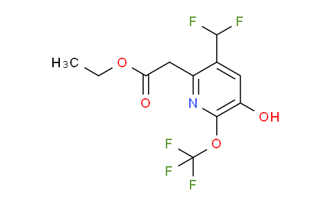 Ethyl 3-(difluoromethyl)-5-hydroxy-6-(trifluoromethoxy)pyridine-2-acetate