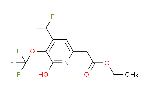 Ethyl 4-(difluoromethyl)-2-hydroxy-3-(trifluoromethoxy)pyridine-6-acetate