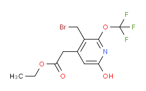 Ethyl 3-(bromomethyl)-6-hydroxy-2-(trifluoromethoxy)pyridine-4-acetate