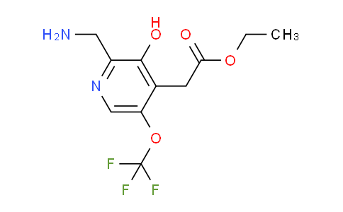 Ethyl 2-(aminomethyl)-3-hydroxy-5-(trifluoromethoxy)pyridine-4-acetate
