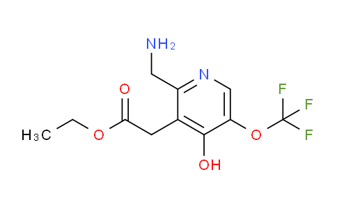 Ethyl 2-(aminomethyl)-4-hydroxy-5-(trifluoromethoxy)pyridine-3-acetate