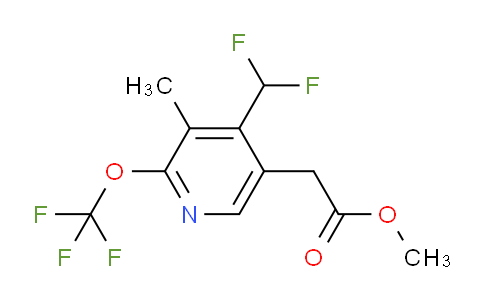 Methyl 4-(difluoromethyl)-3-methyl-2-(trifluoromethoxy)pyridine-5-acetate
