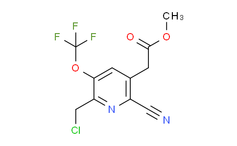 Methyl 2-(chloromethyl)-6-cyano-3-(trifluoromethoxy)pyridine-5-acetate
