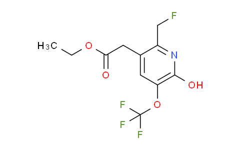 Ethyl 2-(fluoromethyl)-6-hydroxy-5-(trifluoromethoxy)pyridine-3-acetate