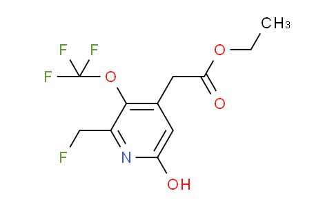 Ethyl 2-(fluoromethyl)-6-hydroxy-3-(trifluoromethoxy)pyridine-4-acetate