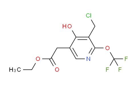 Ethyl 3-(chloromethyl)-4-hydroxy-2-(trifluoromethoxy)pyridine-5-acetate